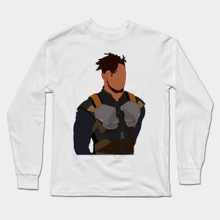 Erik Killmonger Fan Art Sticker Long Sleeve T-Shirt